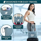 PAVILIA Travel Blanket and Pillow, Arms Opening Airplane Blankets - Image 4