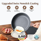 SENSARTE Nonstick Frying Pan Skillet, Swiss Granite Coating Omelette Pan - Image 3