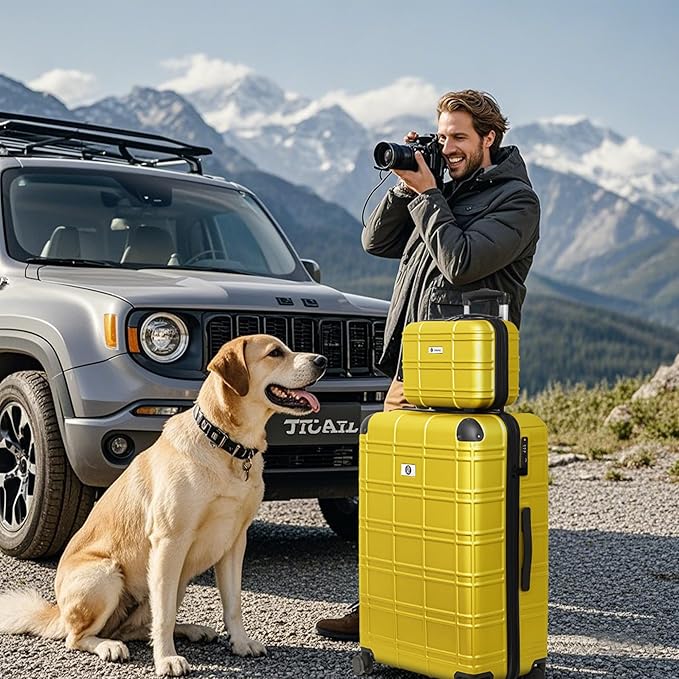 Luggage Sets 4 Piece, ABS PC Lightweight Suitcases - Image 8