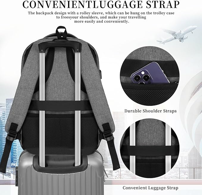 Backpack for Women Men, School Backpack for Boys Girls Teens, Work Computer - Image 5