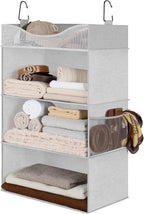 StorageWorks Hanging Closet Organizer, 3-Shelf Hanging Closet Shelves - Image 9