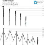 BONFOTO Portable Aluminum Alloy B674A Lightweight Camera Travel Tripod Monopod - Image 5