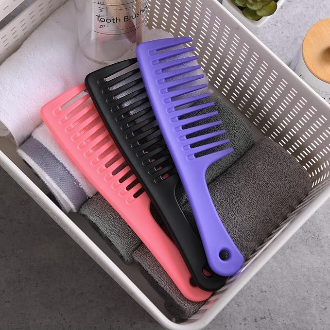 Wide Tooth comb, Large Detangling Comb for Women and Men, Durable Styling Brush for Curly, Long, Wet Hair Types - Professional Hair Care.