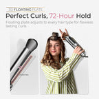 TYMO CurlPro Plus Automatic Rotating Curling Iron - Upgraded Long Barrel Curling Wand for Long Hair, Ceramic Hair Curler for Women, Anti-Scald, Tangle-Free, 600M Ionic, Dual Voltage, Grey, 1 Inch