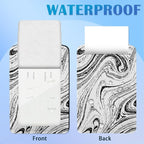 Set of 2 Topographic, Leather Suitcase Tag Name Identifiers Labels - Image 4