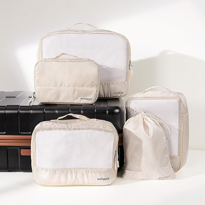5 Set Packing Cubes Travel for Luggage Durable Suitcases Organizer Bags - Image 8