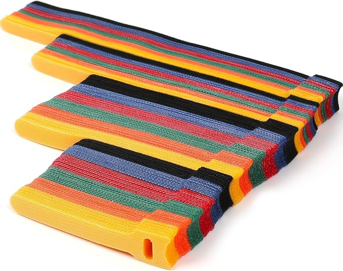 Cable Ties 180PCS, 4+6+8+10 inch Reusable Multi-Colour Cable Ties Wire Ties by HFengQ
