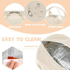 Bluboon Lunch Bag for Women Men Cute Corduroy Lunch Tote Bags Reusable - Image 8