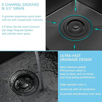 15 x 15 inch Drop in Bar Sink Black, Gunmetal Black Bar Sink 18 Gague Topmount - Image 3