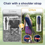 LET'S CAMP Oversized Camping Chairs 29.52" High Back Heavy Duty Lawn Chair - Image 9