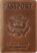 Jack&Chris Leather Passport Holder, Passport Travel Wallet Cover Case by JackChris