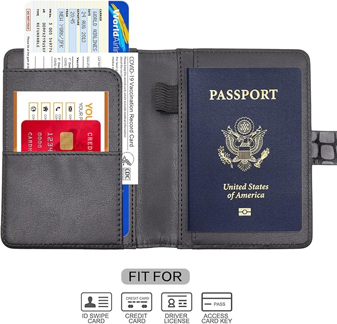 Melsbrinna Premium Leather Passport Holder Covers Case, Waterproof Rfid - Image 2