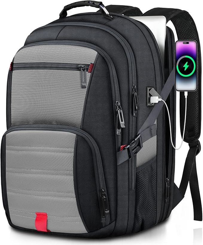 Extra Large Laptop Backpack for Men, Travel Backpack, Big Backpack, 50L Water by TAZBUZO