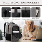 Travel Backpack, Large Travel Backpack, 17 Inch Laptop Bag, Water Resistant - Image 3
