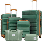 LONG VACATION 6 Piece ABS+PC Hardshell Luggage Set by LONG+VACATION