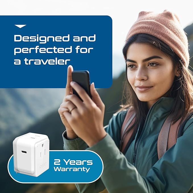Ceptics World Travel Plug Adapter Set, Safe USB-C 3.0-2 USA Socket, 30W PD & QC - Image 9