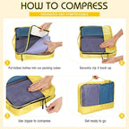 5 Pcs Packing Cubes for Suitcase Large Travel Cubes Carry on Luggage Organizer - Image 4