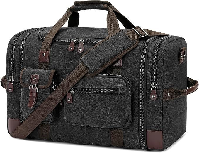 Travel Duffle Bag for Men, Heavy Duty Canvas Duffle Bag, Carryon Bags for by THYWD