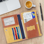 Genuine Leather Travel Passport Wallet, Slim RFID Blocking Holder - Image 2