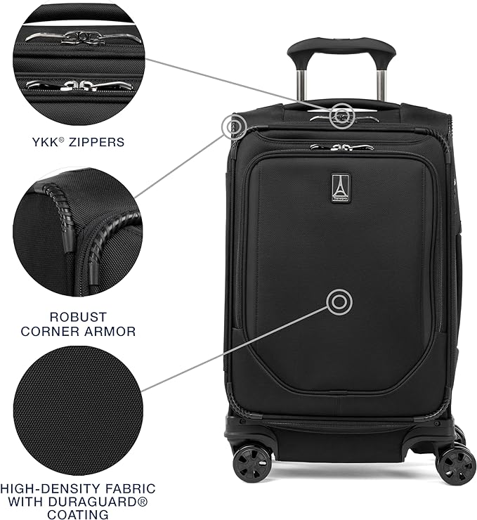 Travelpro Crew Classic Lightweight Softside Expandable Carry on Luggage - Image 3