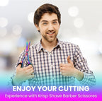 Professional Hair Cutting Scissors - Krisp Beauty Barber Scissors Stainless Steel 7” Salon Hair Scissors Razor Edge Sharp Blades Shears for Men Beard Mustache Women Kids Pets Haircut All Purpose Shear