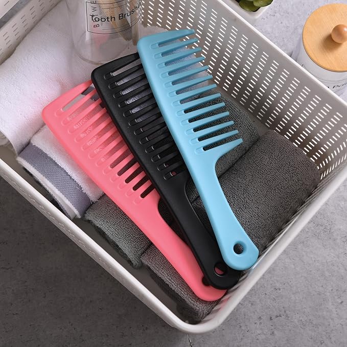 Wide Tooth comb, Large Detangling Comb for Women and Men, Durable Styling Brush for Curly, Long, Wet Hair Types - Professional Hair Care.