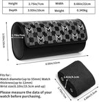 MOZSLY Watch Roll Travel Case 3 Slots Portable Watches Box Organizer Storage - Image 4