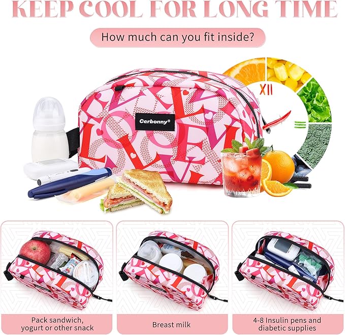 Cerbonny Small Cooler Bag Freezable Lunch Bag - Image 4