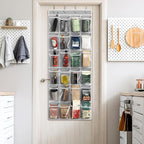 Simple Houseware 24 Pockets Large Clear Pockets Over The Door Hanging Shoe - Image 7