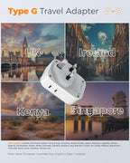 UK Adapters for Travel 2 Pack, TESSAN Type G US to UK Plug Adapter - Image 2
