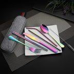 DEVICO Portable Utensils, Travel Camping Cutlery Set, 8-Piece including Knife - Image 6