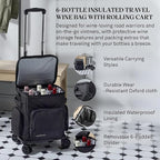 Wine Enthusiast 6 Bottle Insulated Wine Bag - Image 2