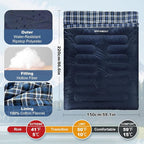 Double Sleeping Bag for Adults Machine Washable 2 Person Camping Sleeping Bag - Image 2