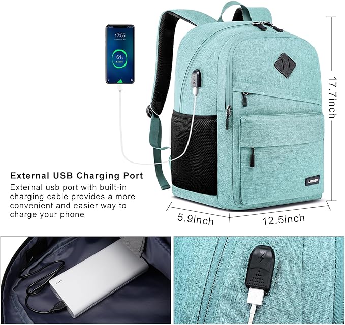 School Backpack for Teen Girls and Boys, Bookbag for College - Image 4