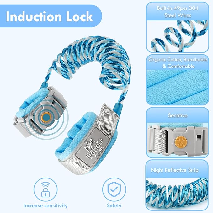 Lehoo Castle Kid Leash, 4.9ft Anti Lost Wrist Link - Image 2