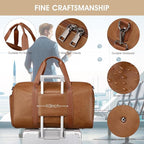 Wogarl 3PCS Leather Weekender Bag - Image 5