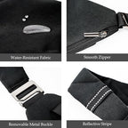 Anti-Theft Crossbody Sling Bag Unisex Slim Water Resistant Shoulder Bag Outdoor - Image 3