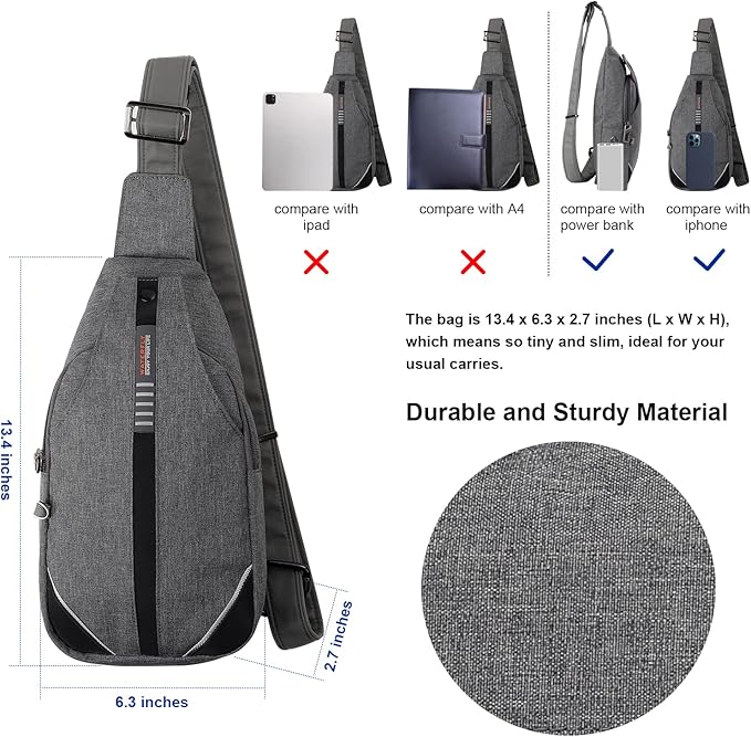 WATERFLY Small Crossbody Sling Backpack Anti Theft Backpack - Image 4