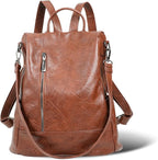 Women Backpack Purse PU Leather Anti-theft Casual Shoulder Bag Fashion Ladies - Image 2