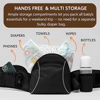 Baby Carrier with Hip Seat – Adjustable Waistband, Safety Harness & Storage - Image 6