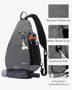 WATERFLY Large Crossbody Sling Bag: Over Shoulder Backpack Daypack Casual Cross - Image 4
