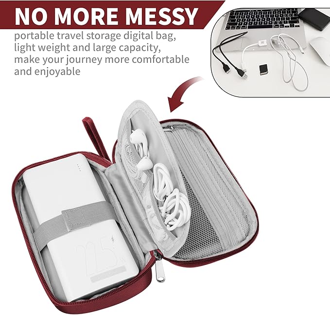 Travel Cable Organizer Bag Pouch Electronic Accessories Carry Case Portable - Image 2