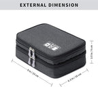 Lanola Travel Cable Organizer Bag, Electronic Accessories Case Portable Double - Image 2