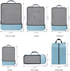 BAGAIL 4 Set/6 Set/8 Set Compression Packing Cubes Travel Accessories - Image 2