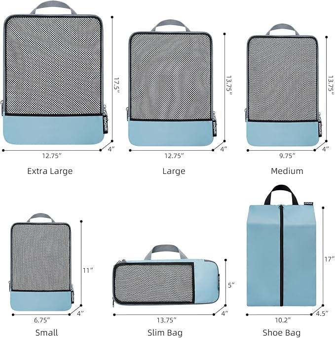 BAGAIL 4 Set/6 Set/8 Set Compression Packing Cubes Travel Accessories - Image 2