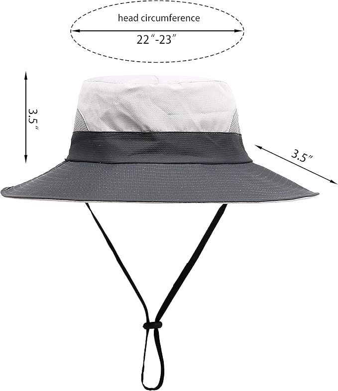 Womens Summer Sun Hat Beach Hat Wide Brim Outdoor UV Protection Hat Foldable - Image 2