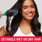 Conair Detangling Hair Brush Set 3 Pack, Use Wet and Dry and ideal for All Hair Types, Detangler Brushes for Women and girls, gifts for her, Tartan, Red, Green