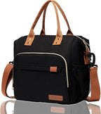 Black Lunch Box for Women Insulated Lunch Bag for Work by TuErcao