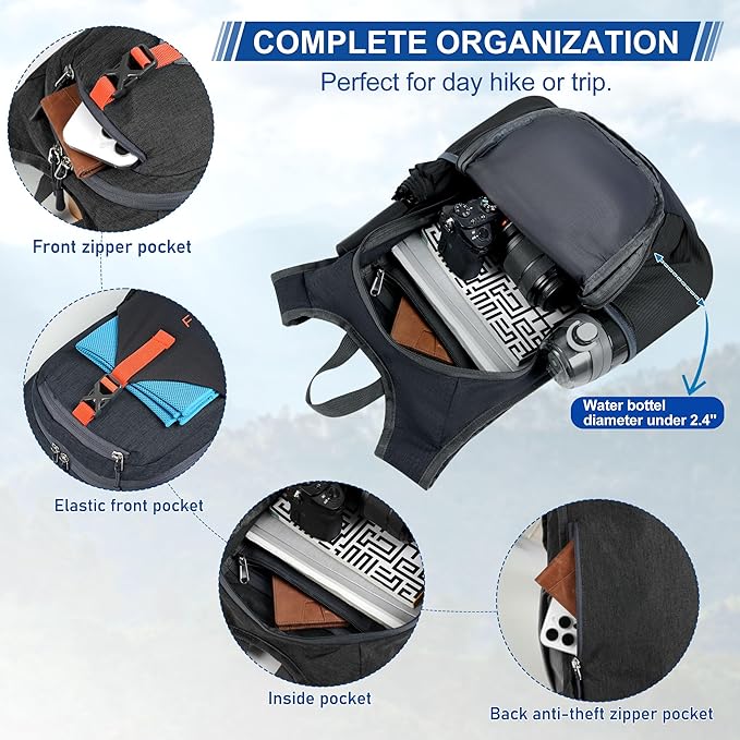 FIORETTO 20L Hiking Backpack for Women Men Mini Packable Backpack Lightweight - Image 3