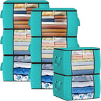 Fab totes 24 Gallons Clothes Storage, Foldable Thick Fabric Blanket Storage Bags by Fabtotes